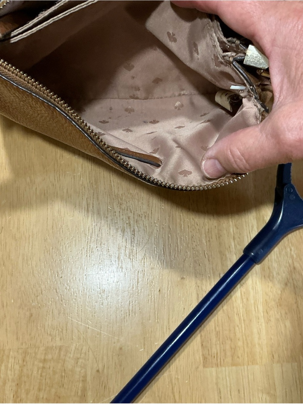 kate spade Brown Pebbled Leather Crossbody Messenger - Picture 8 of 8
